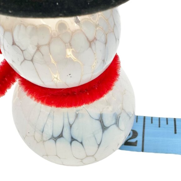 Handcrafted Reinhard Herzog Lampwork Glass Art Snowman Ornament Made in Germany - Picture 9 of 9